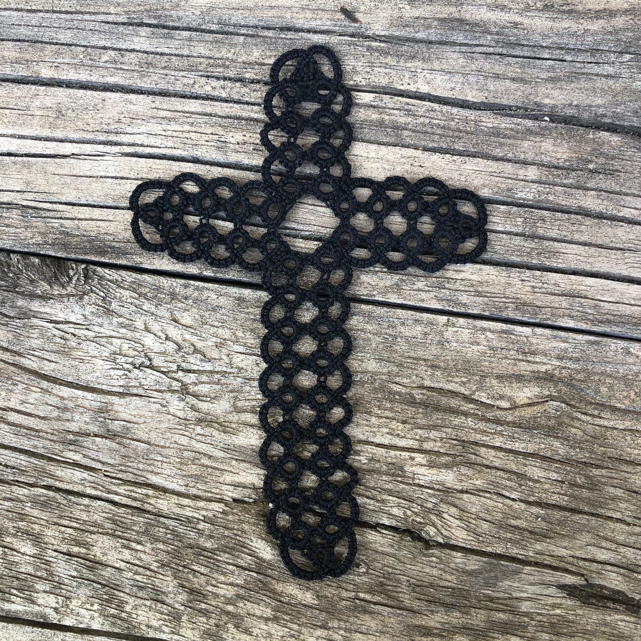 Fair Trade Ethical Tatted Black Cross Bookmark