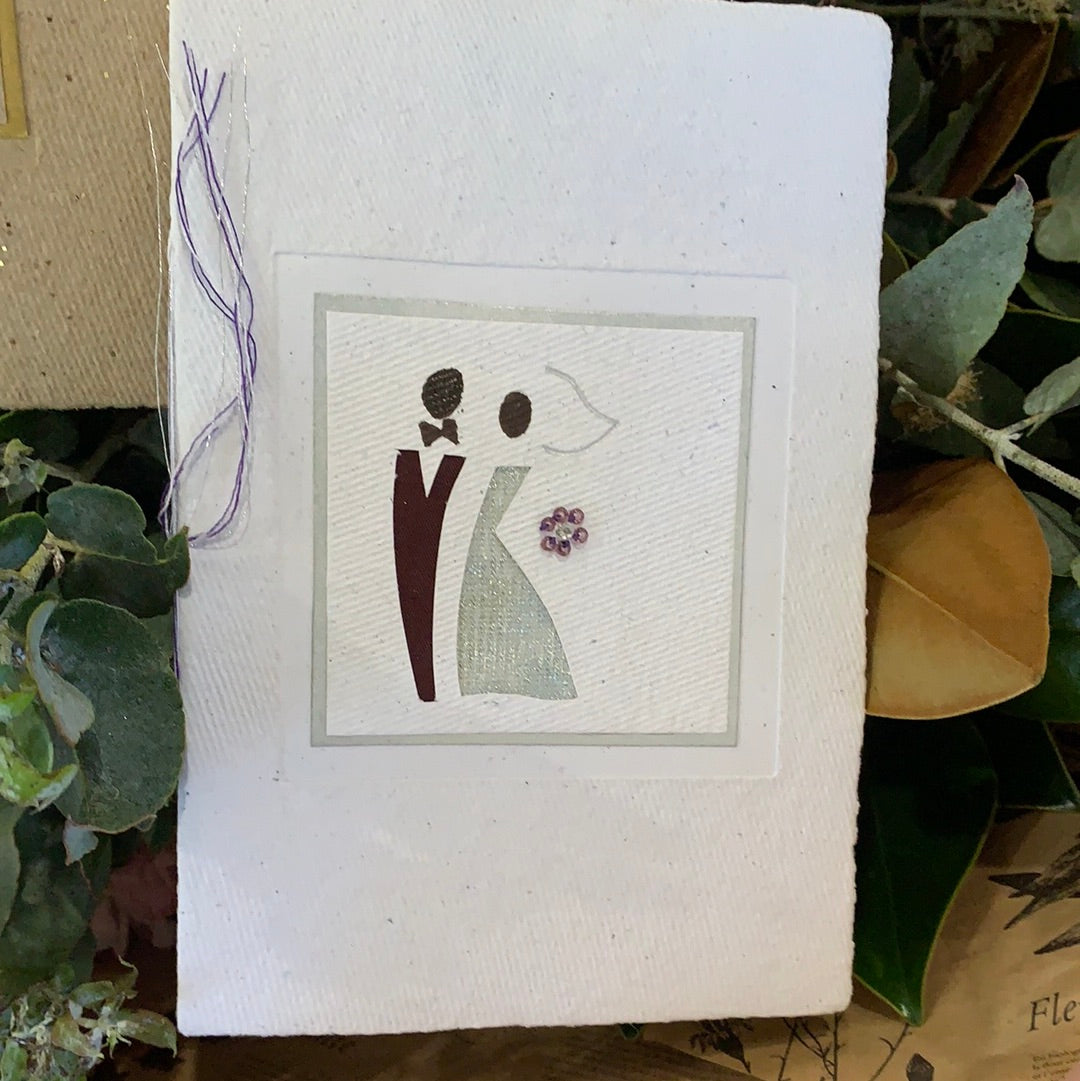 Fair Trade Handmade Paper Greeting Card Wedding Design