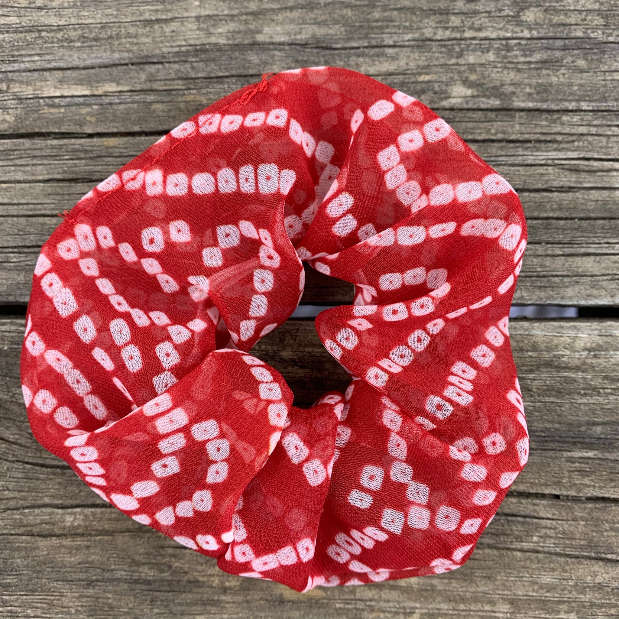Fair Trade Ethical Upcycled Fabric Scrunchies Sheer