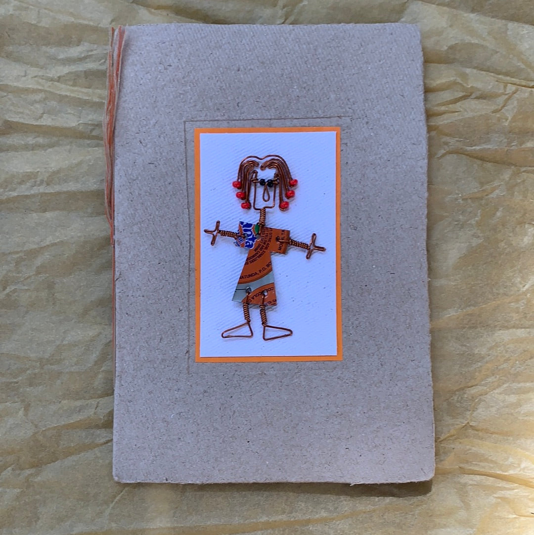 Fair Trade Handmade Paper Greeting Card Person Design