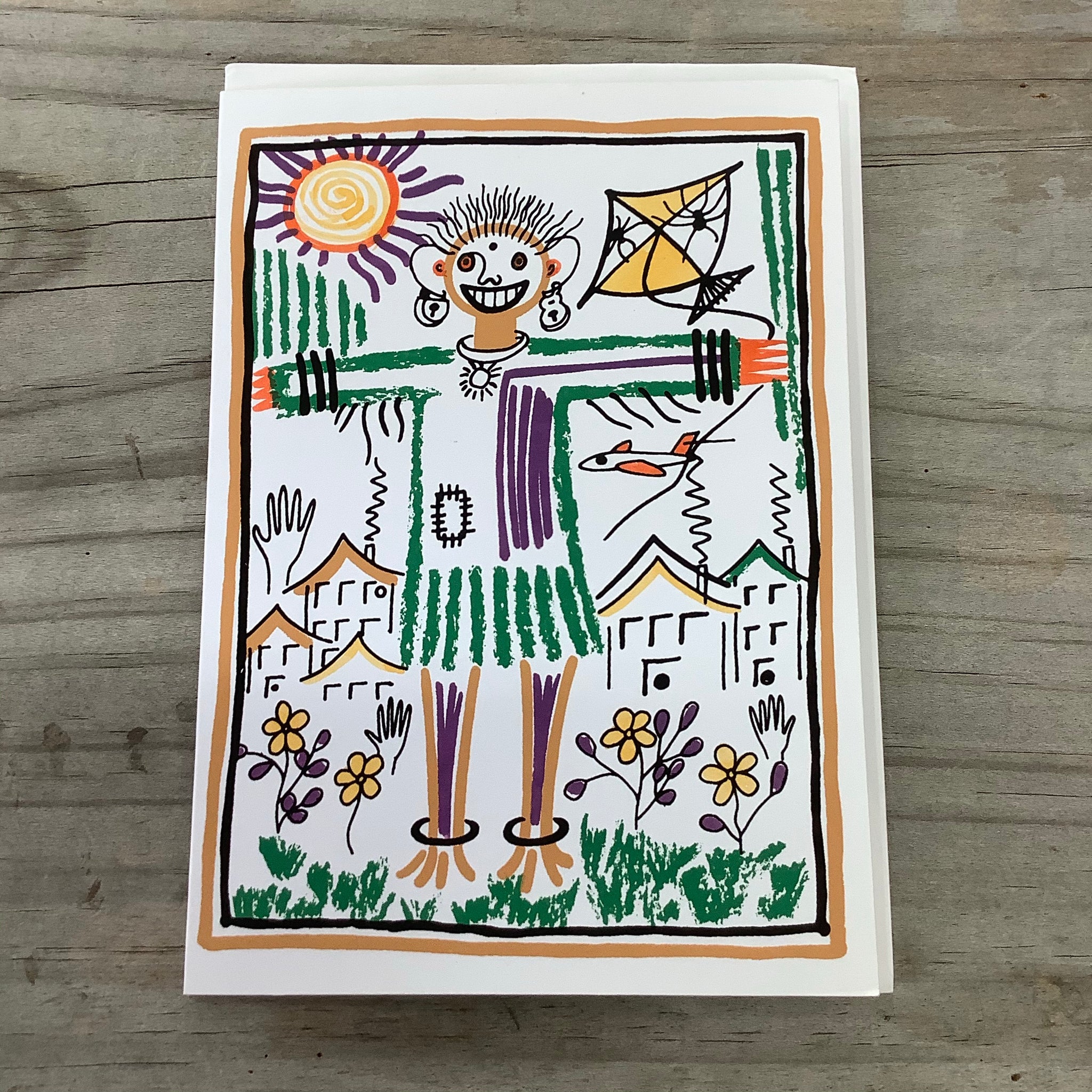 Fair Trade Scarecrow Greeting Card