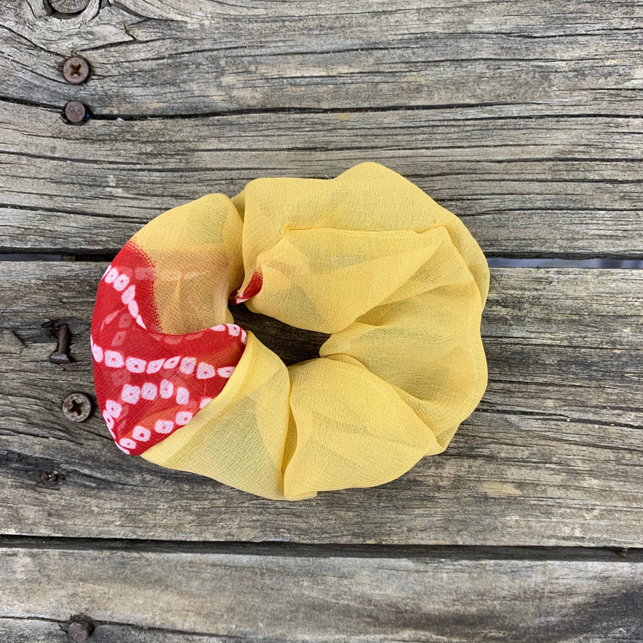 Fair Trade Ethical Upcycled Fabric Scrunchies Sheer