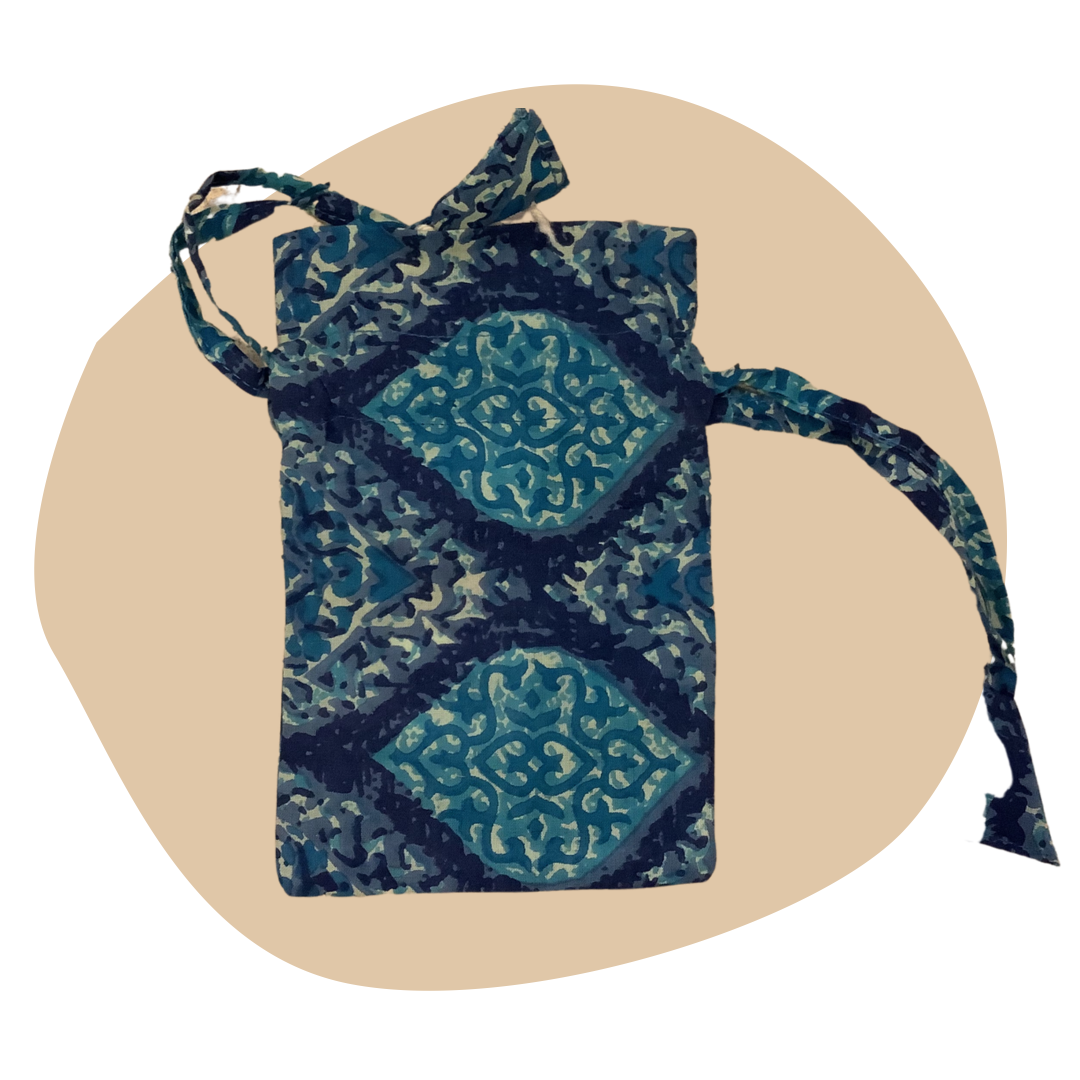 Fair Trade  Eco Alternative Gift Bag Blue Window Design