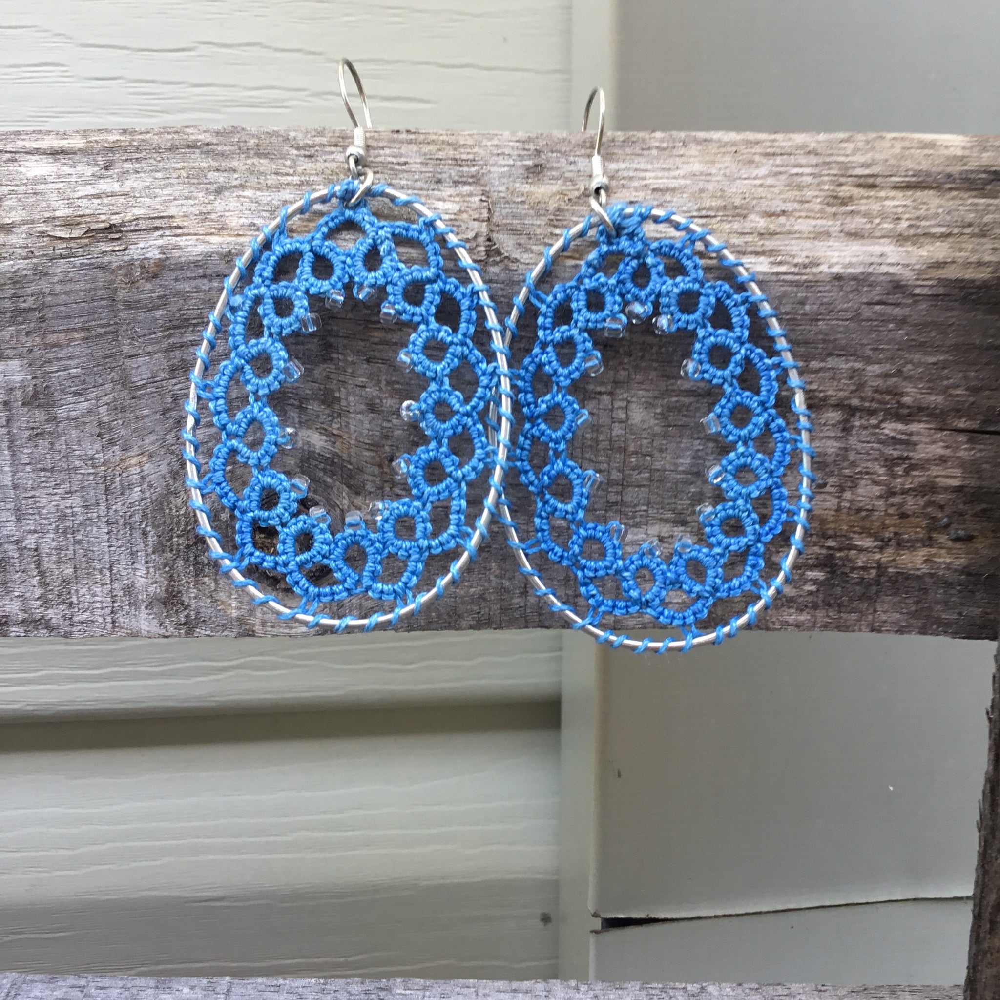 Fair Trade Earrings Tatted Oval