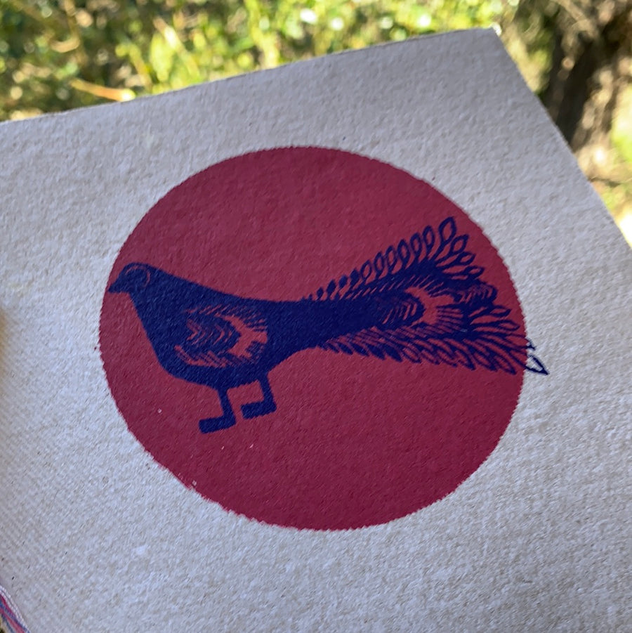 Fair Trade Handmade Paper Square Greeting Card Bird