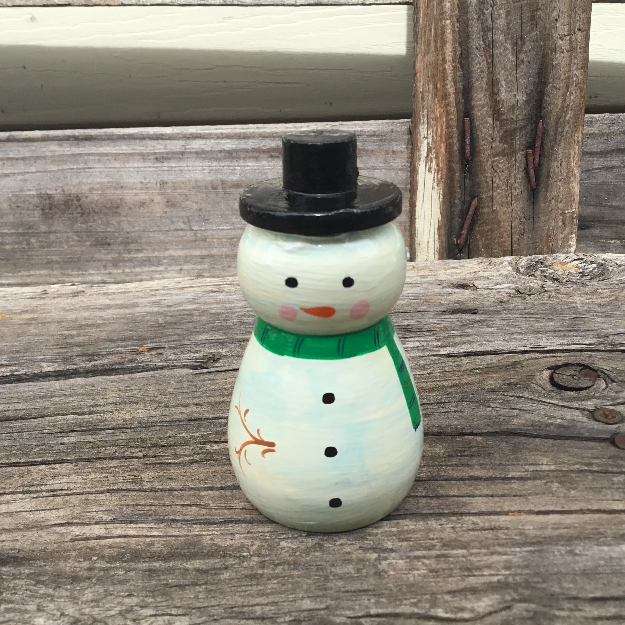Fair Trade Ethical Christmas Decoration Wooden Medium Snowman